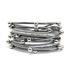 Load image into Gallery viewer, Braided leather women bracelet