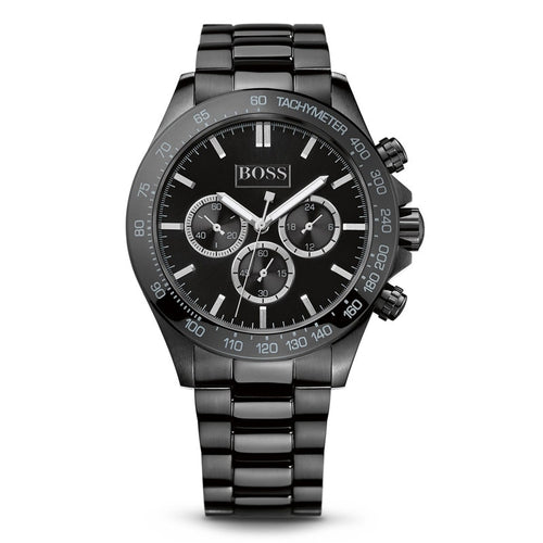 BOSS Ikon Men's Chronograph Watch Black Sport Watches