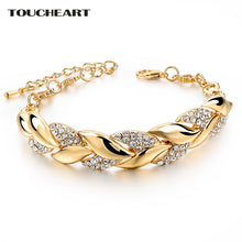 Load image into Gallery viewer, Braided Gold Color Bracelet