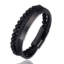 Load image into Gallery viewer, Men's Braided Leather Bracelet
